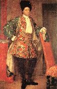 GHISLANDI, Vittore Portrait of Count Giovanni Battista Vailetti dfhj oil painting